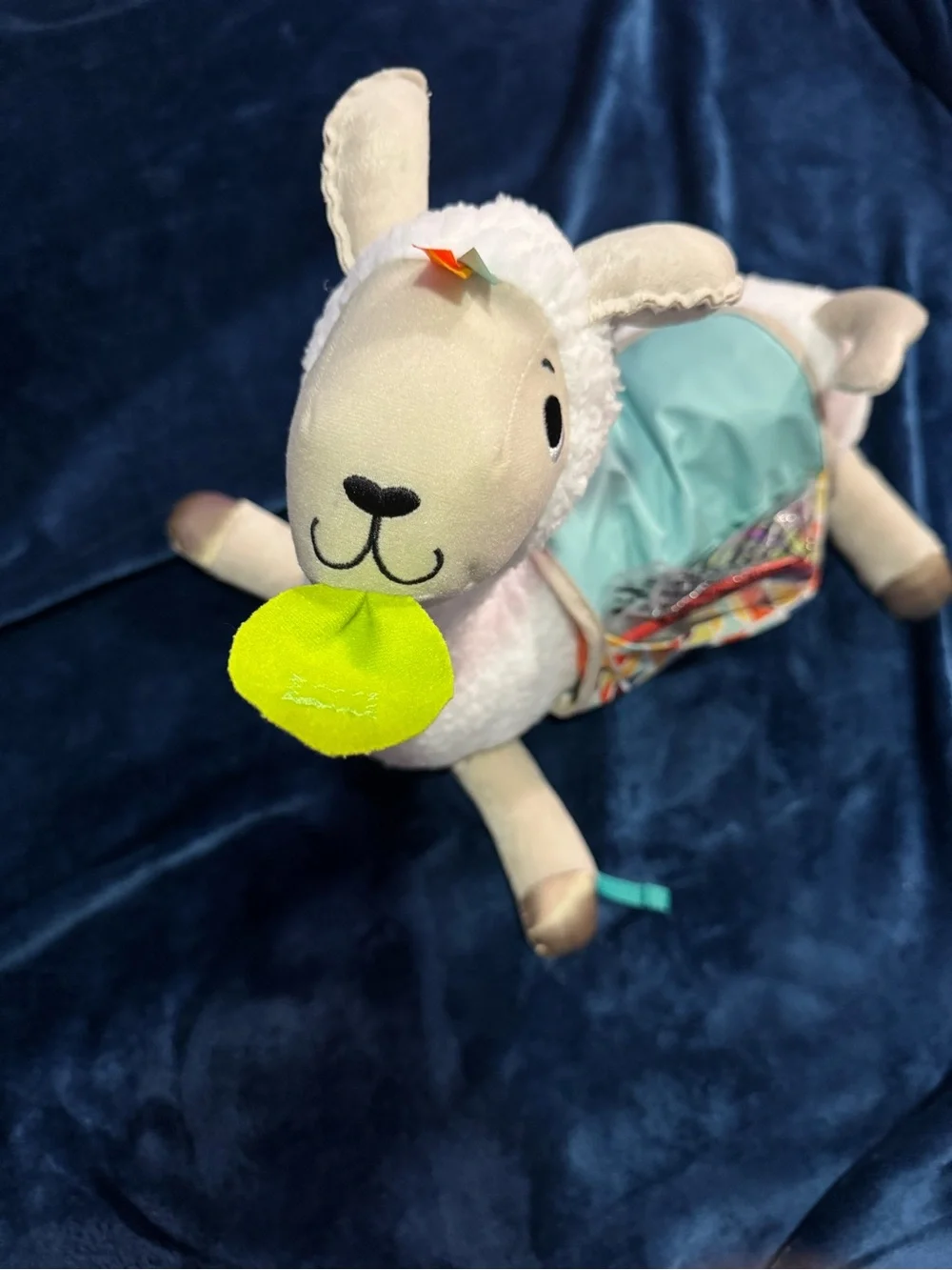 Fisher Price Llama Grow with Me Tummy Time Pillow Plush Infant Baby Toy  New